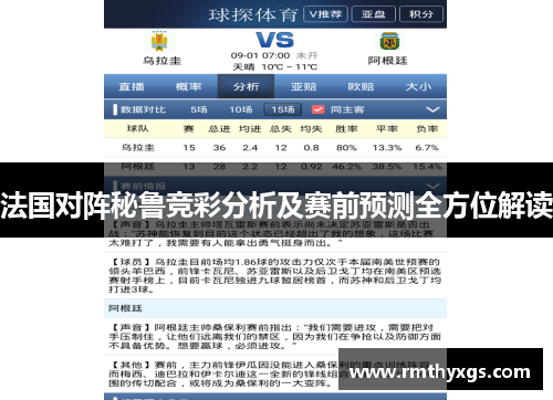 法国对阵秘鲁竞彩分析及赛前预测全方位解读